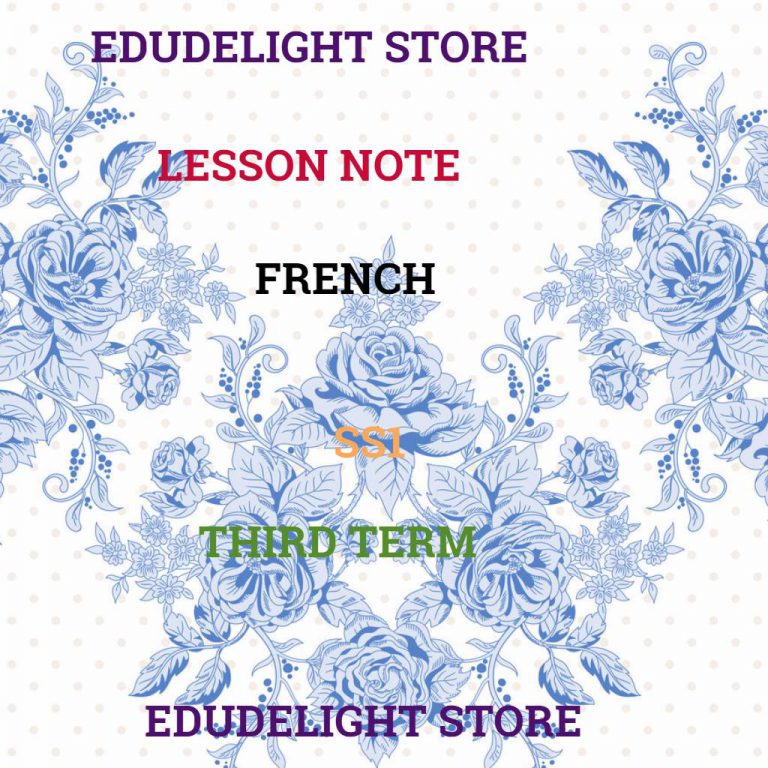 French Language Lesson Notes for SSS1 Third Term - EduStore